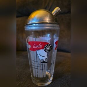 VTG MCM Libbey Barware Coctail Shaker Mixer Recipe Martini Gimlet Negroni Cosmo